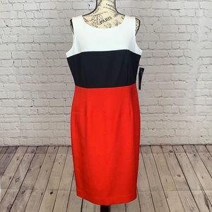 NWT Sz 10 White, Black & Red Black Label Dress